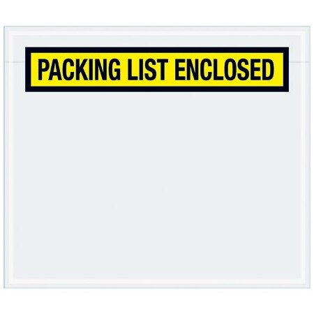 Bsc Preferred 7 x 6'' Yellow ''Packing List Enclosed'' Envelopes, 1000PK PL490